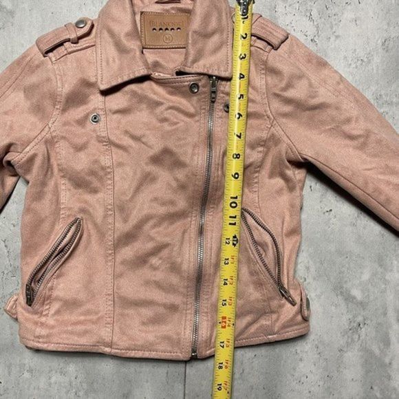 BLANK NYC Suede Microfiber Womens Moto Jacket Zip Button Cropped Size M - Picture 8 of 10